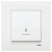Переключатель одноклавишный проходной с подсветкой белый VIKO KARRE  90960063